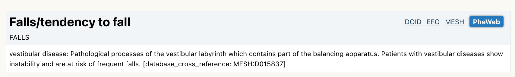 screenshot of an endpoint description