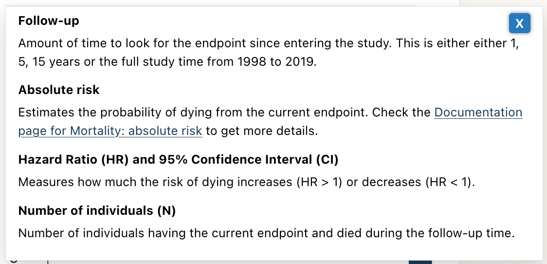 screenshot of help panel